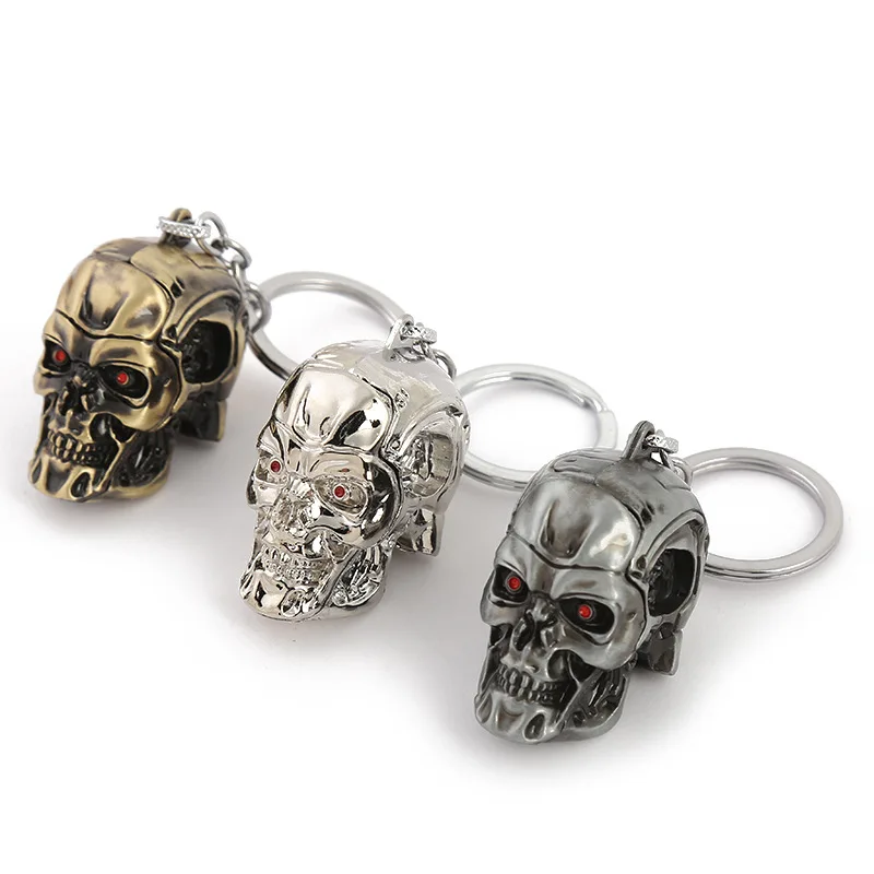 

Terminator keychain Skull head Hot Moive Terminator Pendant keyring fashion jewelry car key Accessories For men and women gift