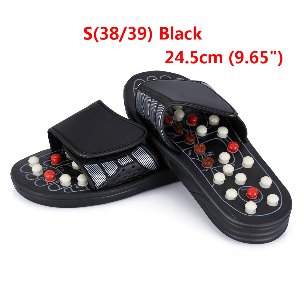 S(38 39) Black OLIECO тапочки для массажа ног; Акупунктура; акупунктурная точка; активирующая рефлексотерапия; Массажная обувь для ухода за ногами; Массажер; сандалии унисекс - Цвет: S(38 39) Black