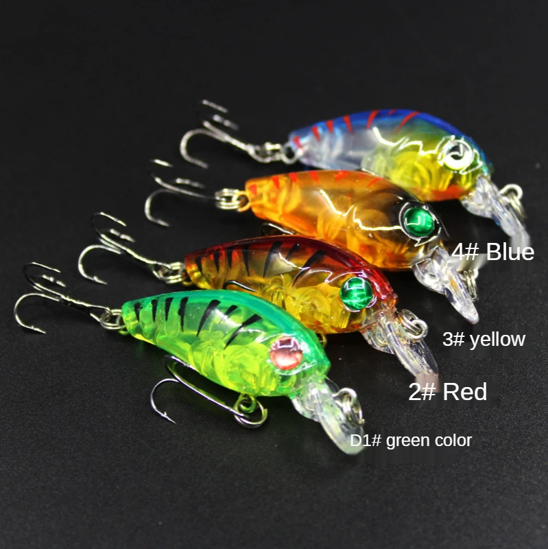 

High Quality Fishing Lure Minnow Bearking Easy Shiner Chatter Bait 3g 4.5cm Mini Chubby 4 Color Bionic Bait Hooks Meredith