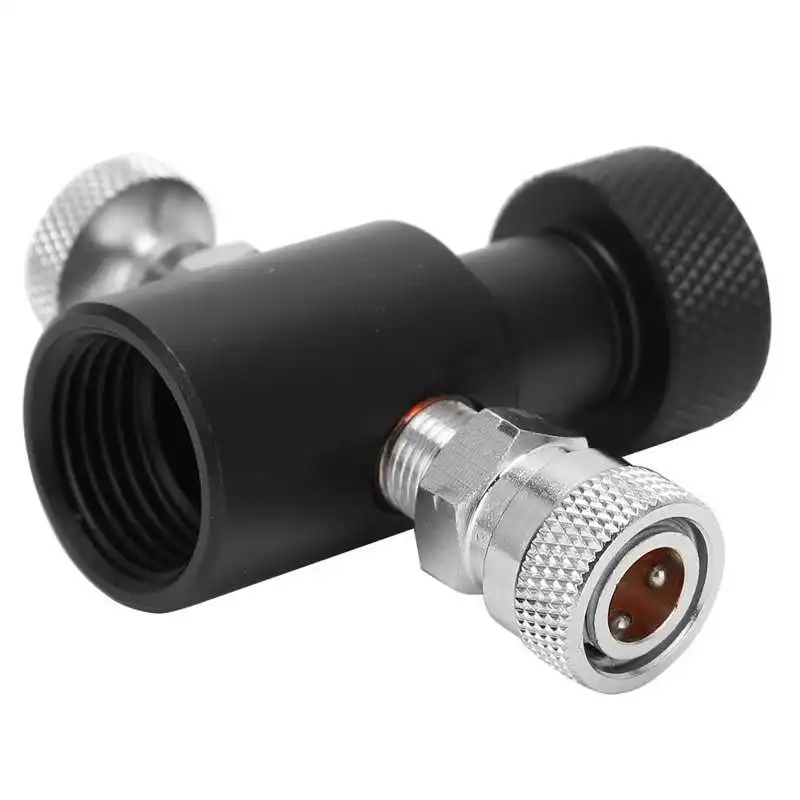 

G1/2-14 CO2 Refill Adapter Connector Black Soda ASA Release Valve with 8mm Female Quick Plug Soda Maker Machine Parts