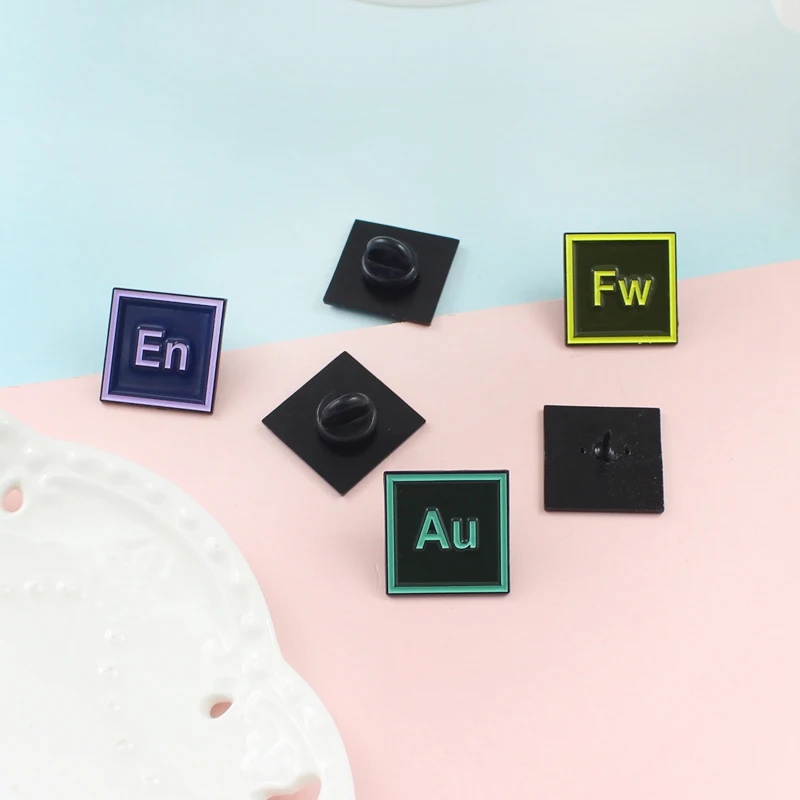 PS En AI Au Pr Design программное обеспечение иконка брошь квадратная Иконка я люблю тебя