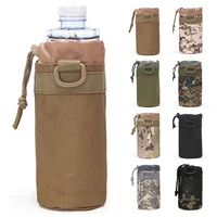 tactical molle water bottle pouch bag military outdoor travel hiking drawstring water bottle holder kettle carrier bag