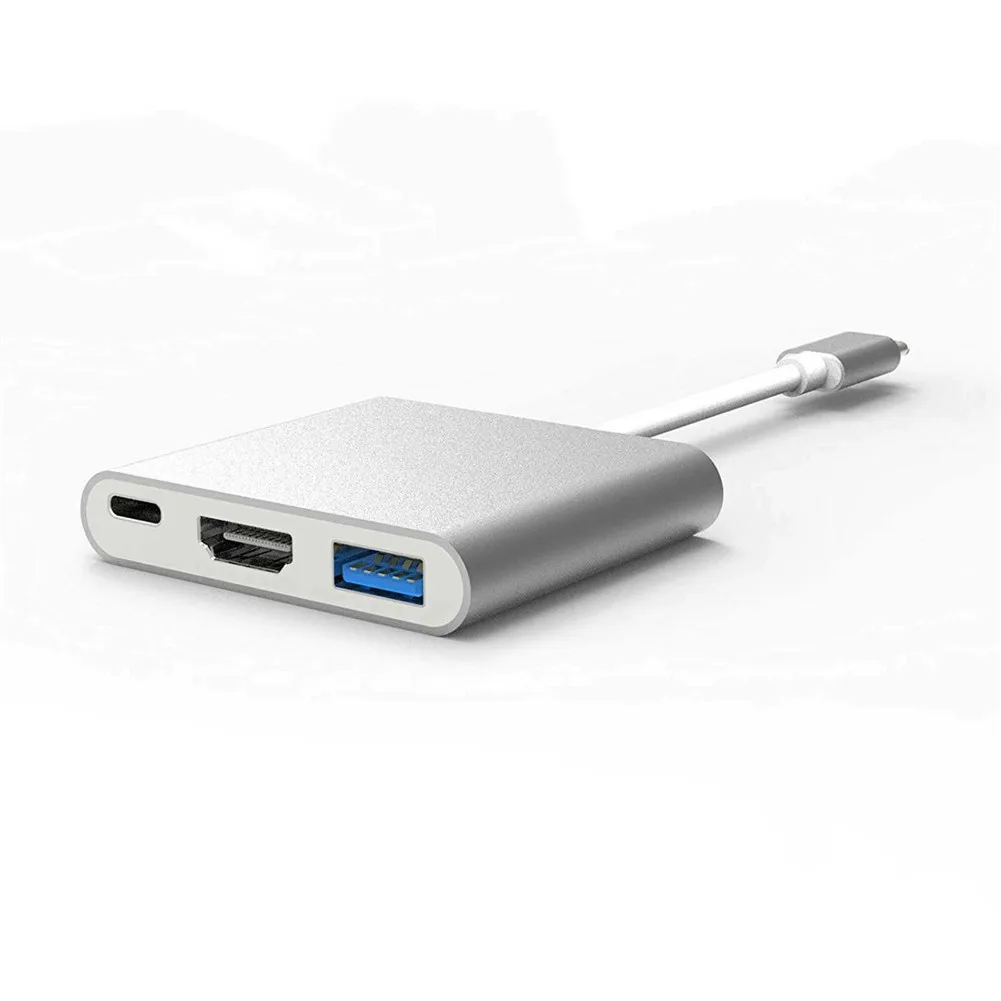 Горячая Распродажа USB Type C внешний адаптер 4K HDMI 3 в 1 хаб для ПК ноутбука