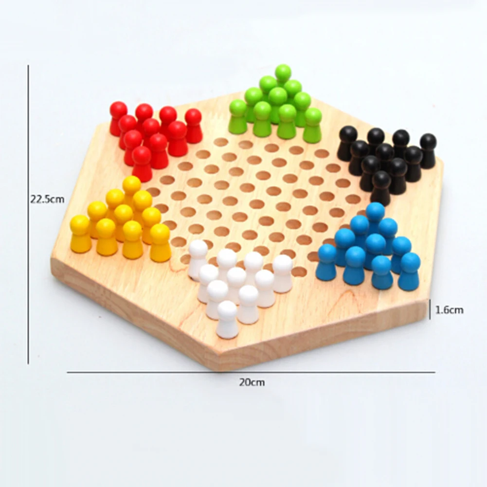 

Wood Chinese Checkers Jumping Chess Board Game Children Kids develop intelligence Educational toys Developmental Toy gifts