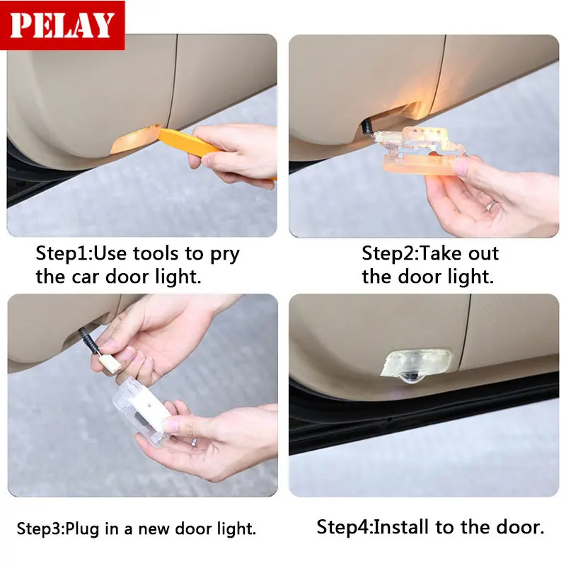 

Car Door Logo LED Light Courtesy Laser Projector Fashion Trim Accessory For Buick LaCrosse 2010 - 2015 Envision 2014 - 2016