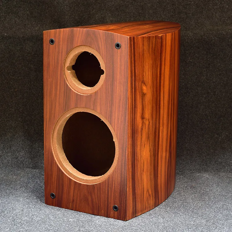 6 5 7 дюймового натурального дерева кожи книжная полка HiFi динамик пустая коробка