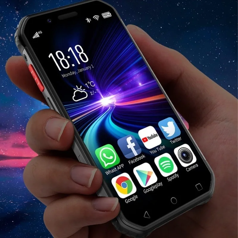 SOYES S10 NFC 3'' Mini Android Smartphone 3GB RAM 64GB ROM 4G LTE Cellphone Face ID Fingerprint 1900mAh Rugged Small Phone