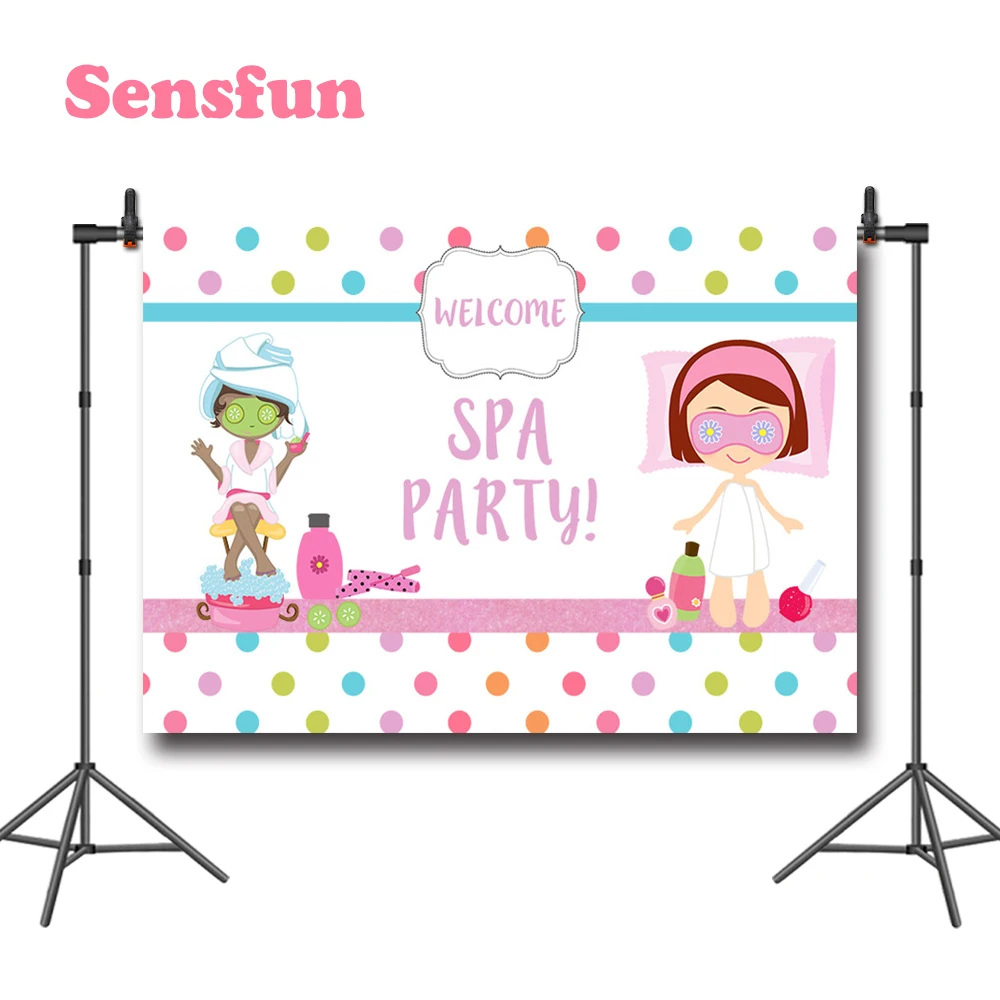 Sensfun настраиваемый фон для фотосессии в спа-стиле на день рождения, высококачественный тканевый фон.