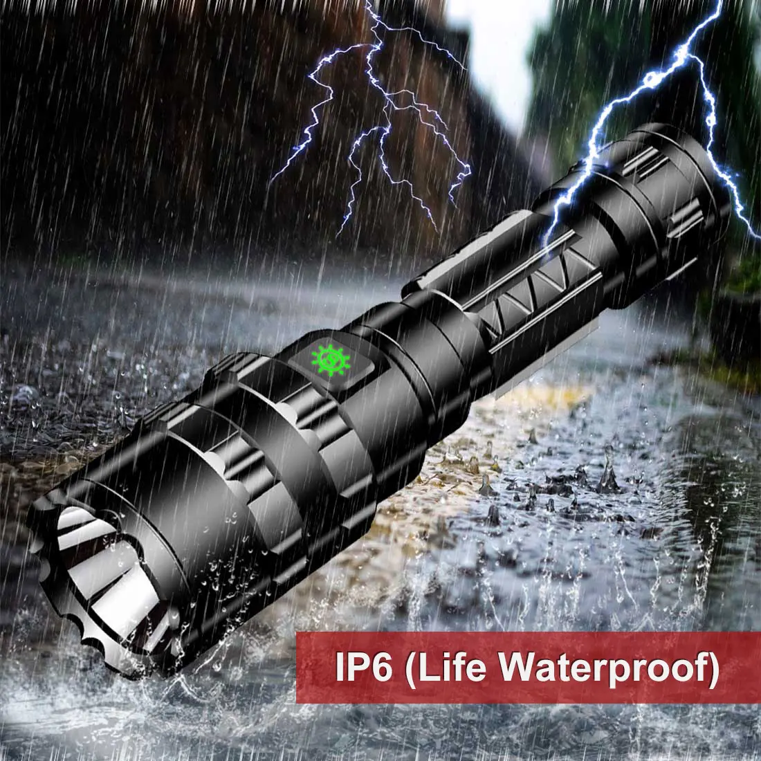 

1600 Lumens Tactical Flashlight Waterproof Hunting Weapon Light Rechargeable Battery USB Rechargeable Torch Cheap Weapon Lights