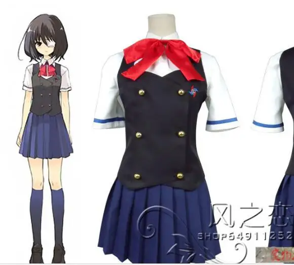 

plus size kids clothes Another Misaki Mei Akazawa Izumi costume anime cosplay girls japanese school uniform skirt