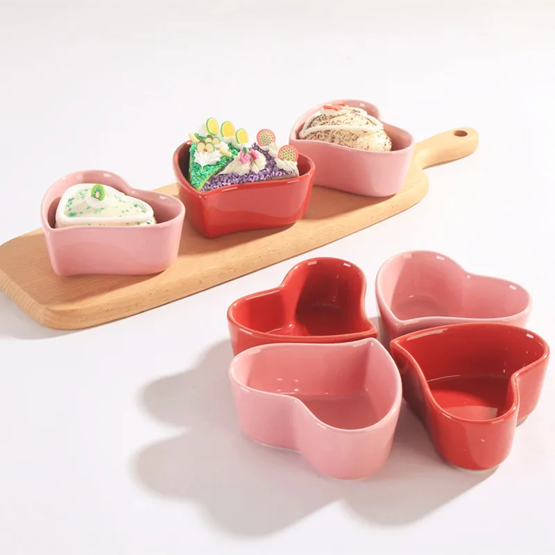 Керамическая креативная чаша для выпечки в форме сердца форма торта жаростойкая