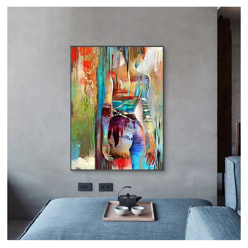 Женский плакат настенные картины Современное украшение для дома спальни без