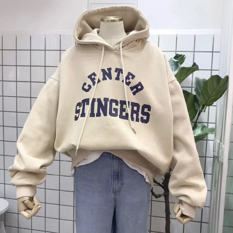 

Уличная мода, толстовка, корейские свитшоты, женские толстовки с надписью, уличная одежда в стиле Харадзюку, винтажный Женский пуловер овер...