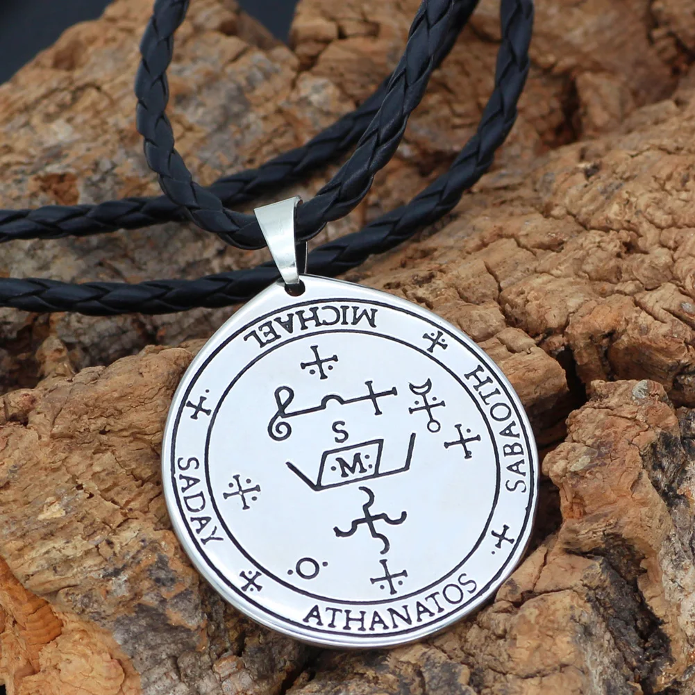 Talisman Pentacle of Solomon Seal Wiccan Pagan Hermetic Enochian Kabbalah Подвеска Ожерелье нержавеющая