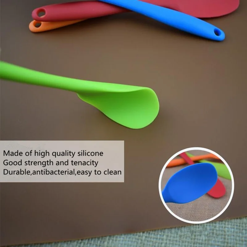 

New Heat Resistant Integrate Handle Silicone Spoon Scraper Kitchen Utensil Turners Spatula Pan Spatula Cake Kitchen Cooking Tool