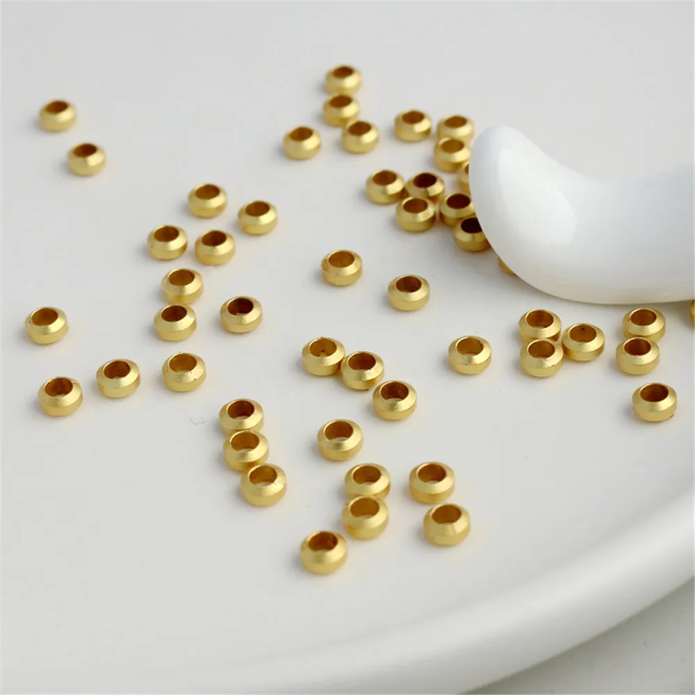 

18K Gold Filled Ancient gold 2x4mm large hole beads accessories DIY scattered beads rope