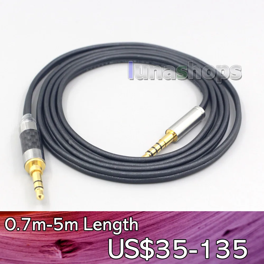 LN007125 4,4mm XLR negro 99% puro PCOCC Cable de auriculares para Coordinación espíritu uno S Jabra Elite 85h MAONO AU-MH601 auriculares