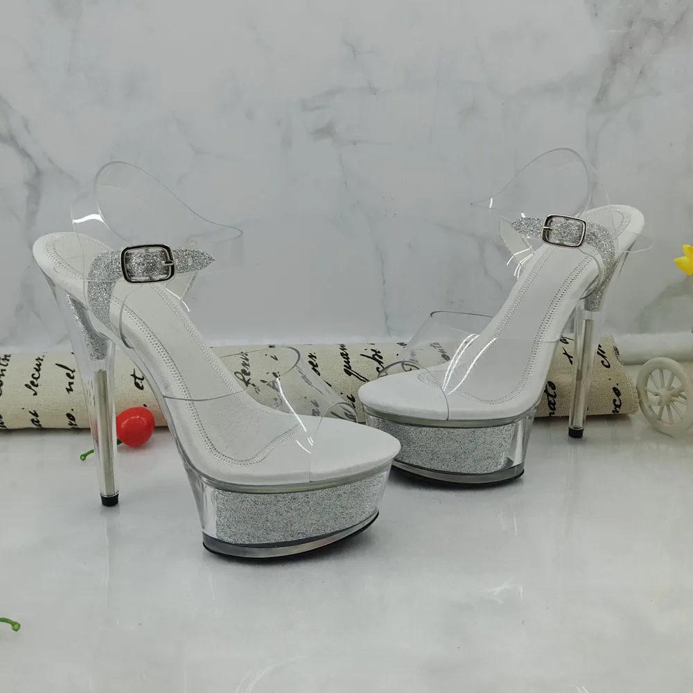 

Leecabe 15CM/6Inch Women's Platform Sandals party High Heels Shoes Pole Dancing Shoes
