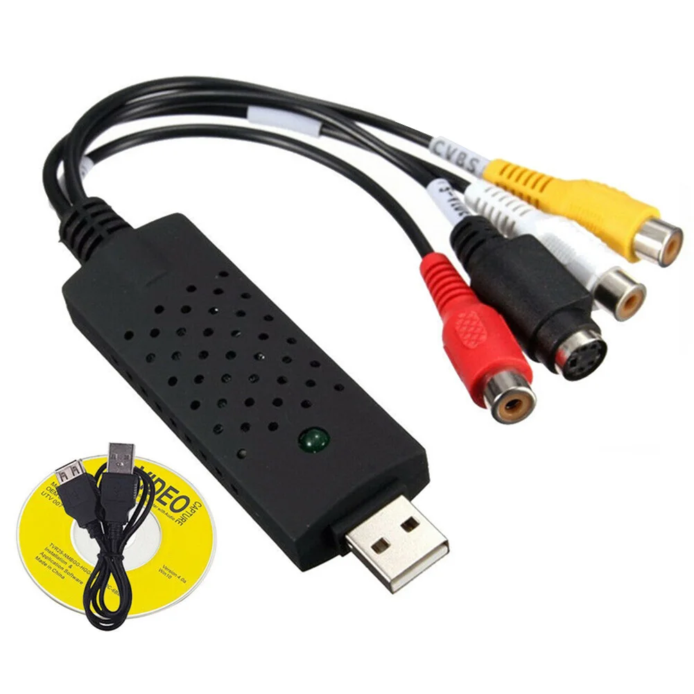 USB 2 0 аудио телевидение Видео VHS к ПК DVD видеомагнитофон конвертер легко