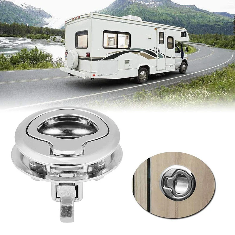 

Boat Latches 1.5 Inch Slam Latch Flush Pull Hatch Latch Lock Corrosion Resistant Stainless Steel Perfect Replacement for Broken