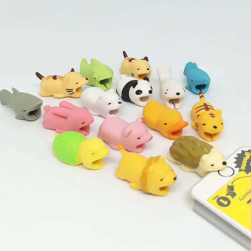 Новинка аксессуары для кабеля протектор с изображением животных мультяшный USB