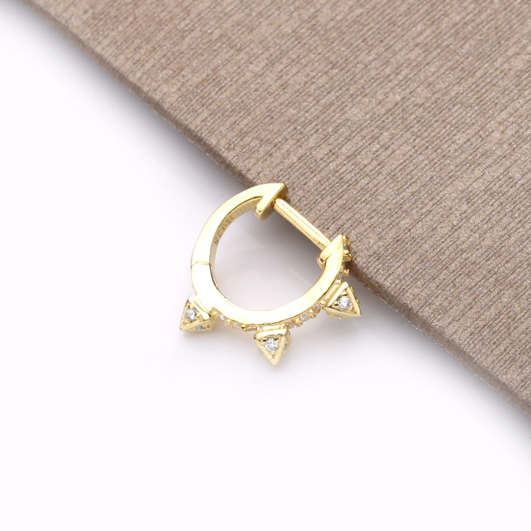 

Slovecabin 2019 Single Bullet Huggies Clips Small Hoops Women Loops Round Ring Ear Jewellery Punk & Rock Valentines' Gift
