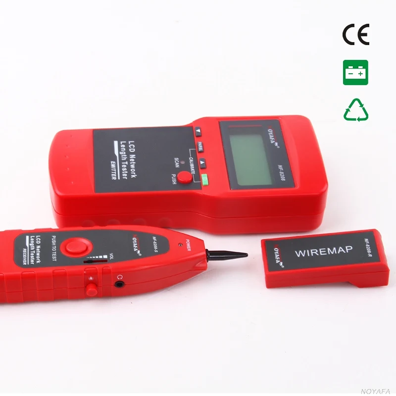 noyafa nf 8208 lcd display network lan cable tester wire tracker tracer measure length rj45 rj11 line scanner free global shipping