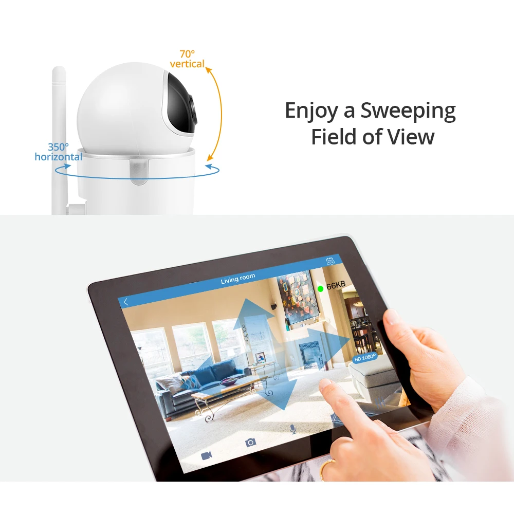 Домашняя IP камера безопасности Wi-Fi беспроводная мини Сетевая наблюдения Wifi 1080P