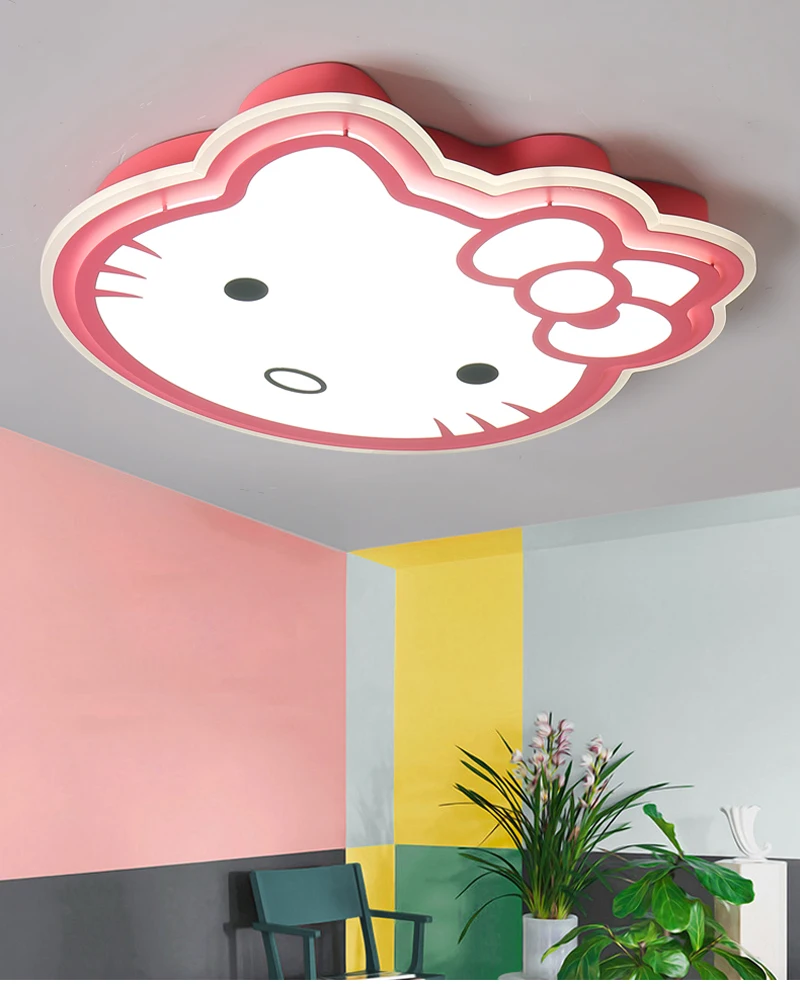 Pink Cartoon Cute Baby Girls Room Ceiling Light Princess Beautiful Kids Bedroom Ceiling Lamp Child Children Room Ceiling Light