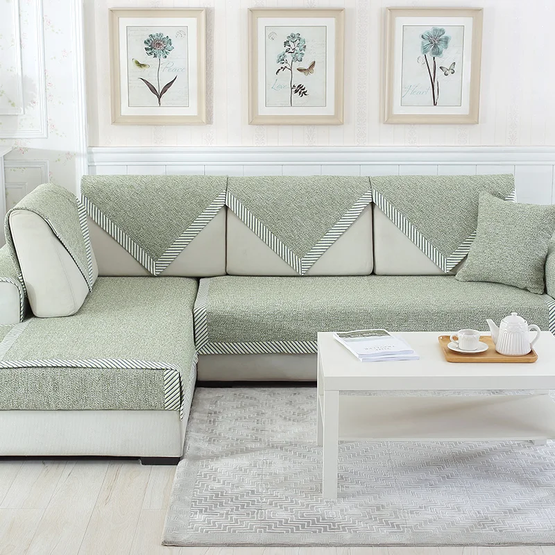 

Non-slip Sofa Cover Cotton Linen Sofa Covers For Living Room 1/2/3/4 Seat Deep Sofa Couch Cover Sofa Towel For Home Decor