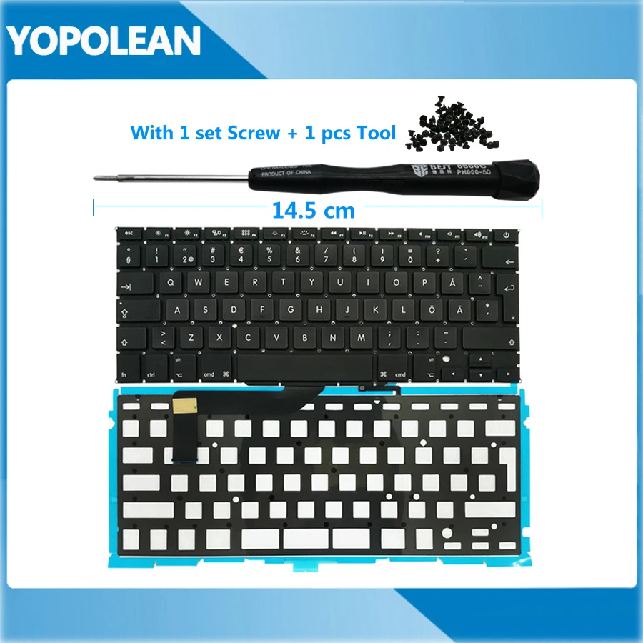 New Sweden Swedish Keyboard + Backlight For Macbook Pro 15&quot Retina A1398 2012 2013 2014 2015 | Компьютеры и офис