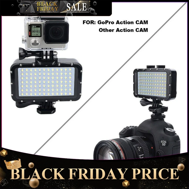 50 м Водонепроницаемая подводная светодиодная вспышка высокой мощности для камер