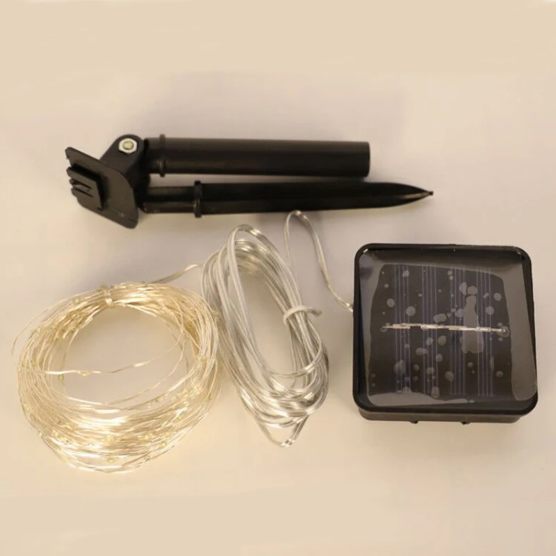 12/22 м Солнечная светодиодные световые ленты на медном проводе праздничное