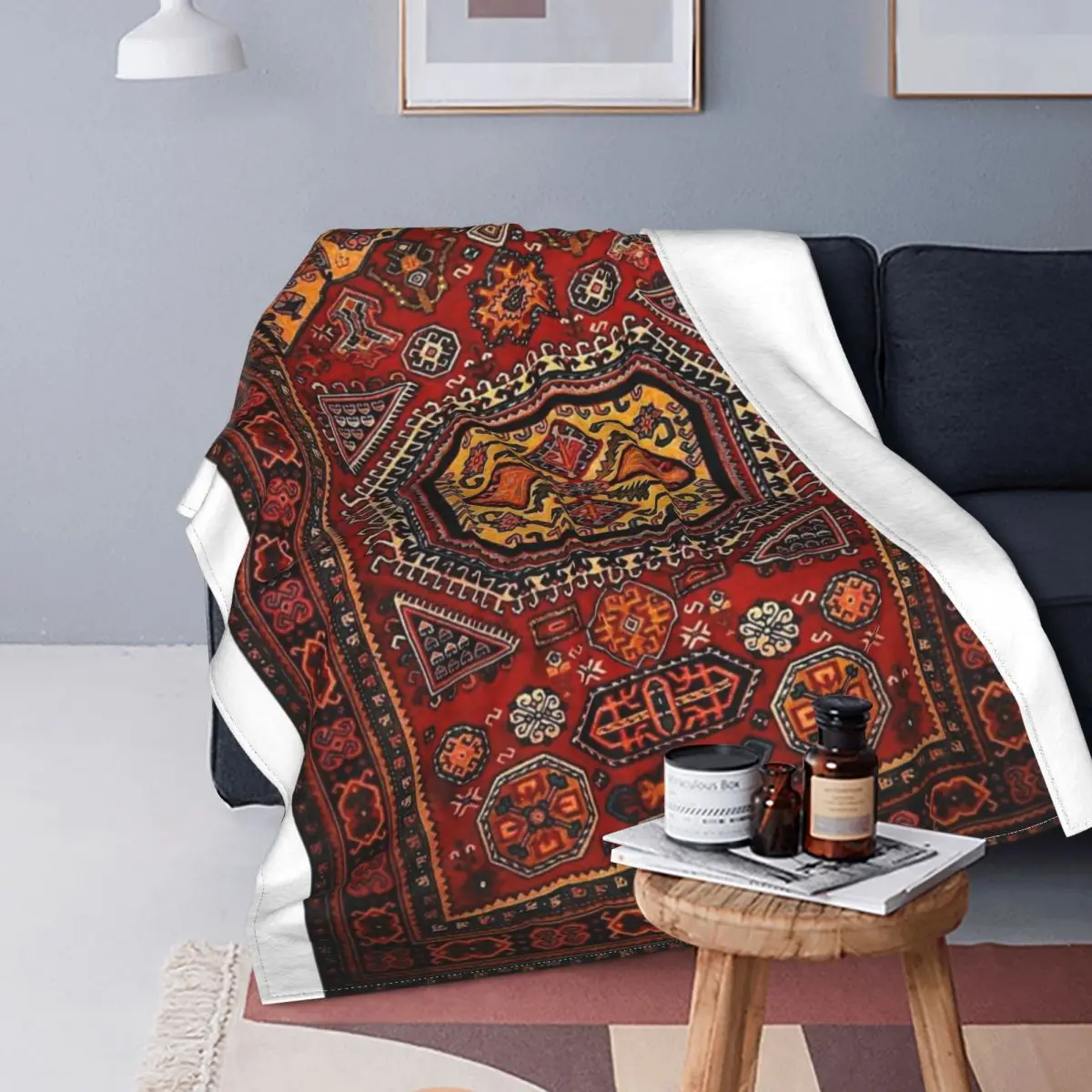 

Funda de cama a cuadros con diseño de 7 mantas, cubrecamas térmico, colchas de verano