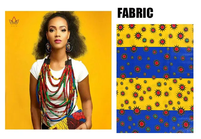 Многожильное ожерелье BintaRealWax с принтом в африканском стиле украшения из