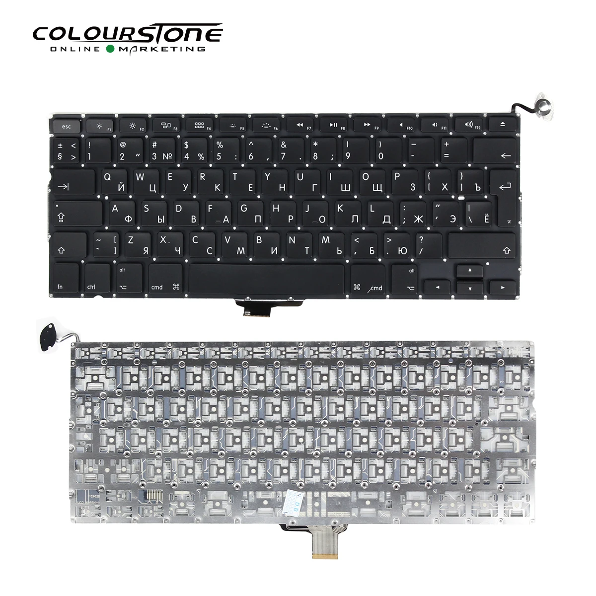 

New RU Keyboard RU For Macbook Pro 13.3 A1278 MC700 MB990 MC374 MB466 Russian Standard Keyboard With Big Enter Key
