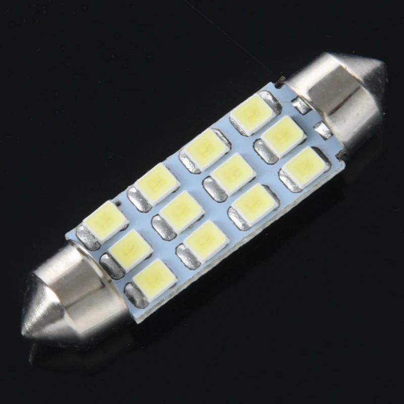

42mm 12 SMD 3528 LED White Car Interior c5w Dome Festoon Bulb Light Lamp DC 12V