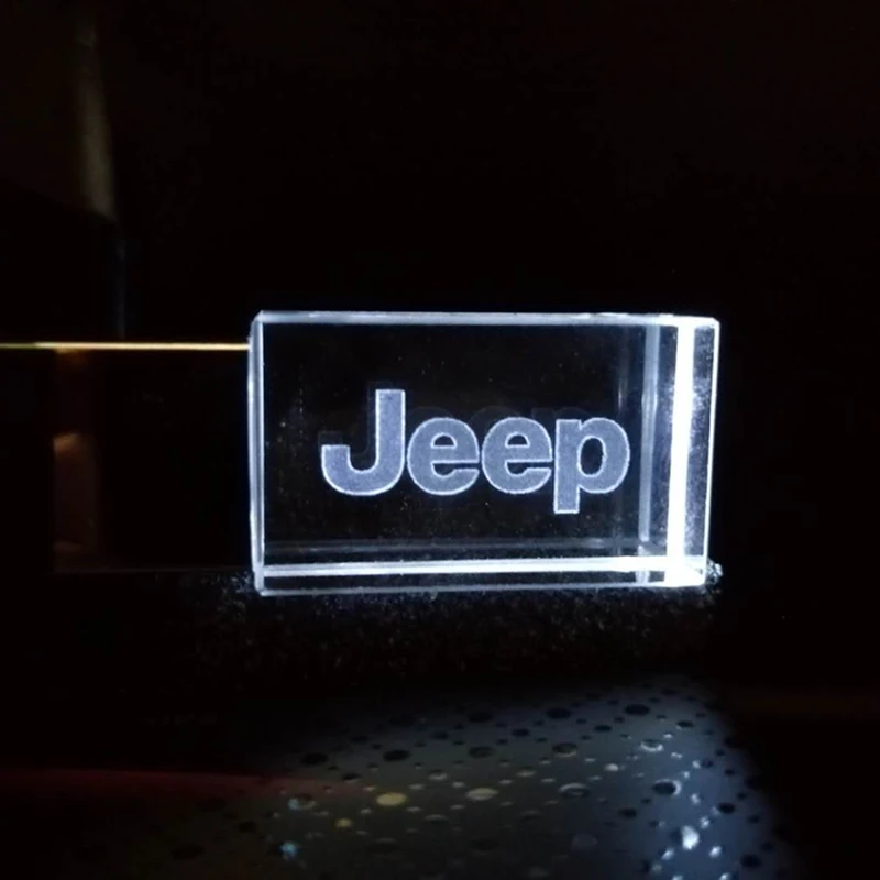 

New Car JEEP Logo kristal + metalen USB flash drive pendrive 4GB 8GB 16GB 32GB 64GB 128GB Externe Opslag memory stick u disk