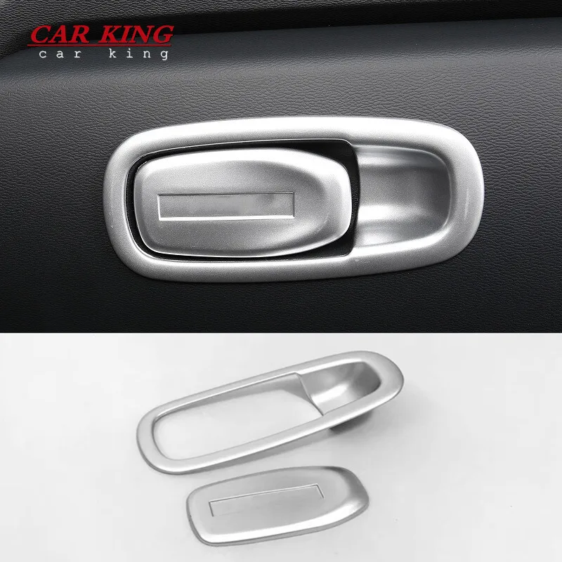 

For Volvo XC60 2018 2019 2020 ABS chrome Car Co-pilot Storage Box Glove Box Handle Cover Trim Stickers Interior Accessories