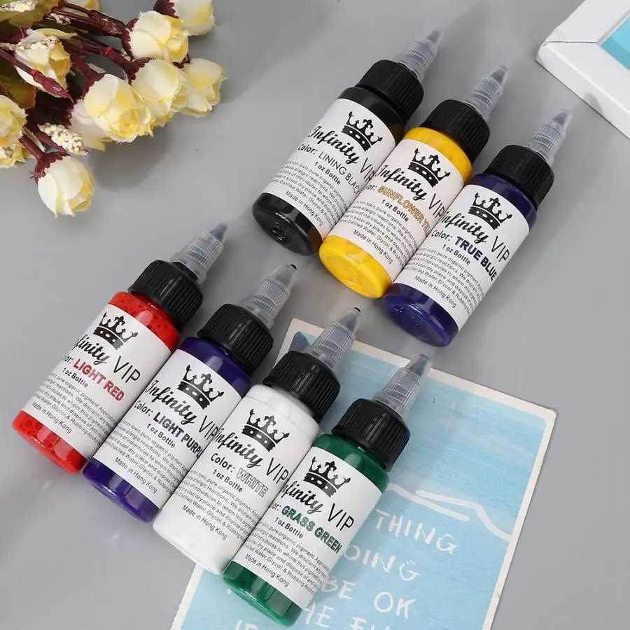 Полуперманентные тату пигментные чернила 30 мл стойкие аксессуары инструмент для