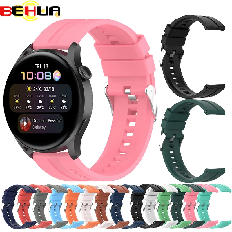 

BEHUA Strap For Huawei Watch 2 3 3Pro Smart WristBand For Huawei Watch GT 2 46mm Wriststrap Silicone 22mm Watchband Bracelet