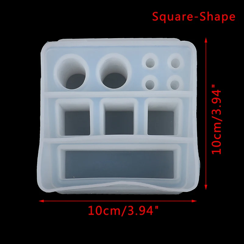 

DIY Crystal Epoxy Resin Mold Silicone Rectangular Square Round Lipstick Storage Box Mold Hand Made Mirror Jewelry Making Tools