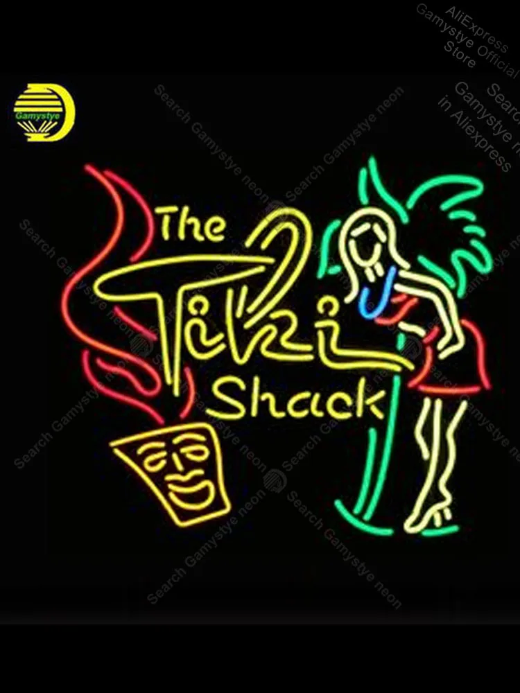 Неоновая вывеска для Tiki Shack Bar неоновая лампа ручной работы настоящие стеклянные