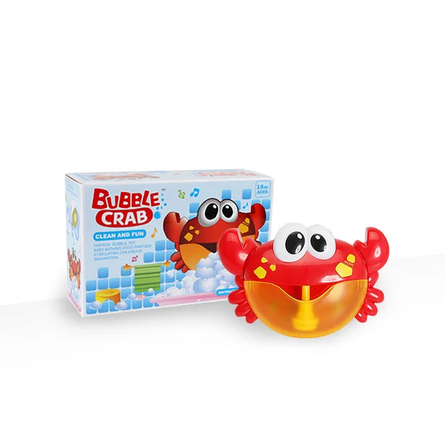 crab Открытый лягушка пузыря& крабы Детские Игрушки для ванны пузырь чайник ванна для купания мыло машина игрушки для детей с музыкой воды игрушки - Цвет: crab