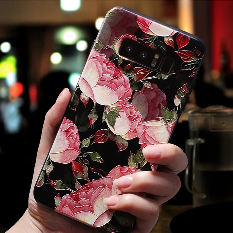 3D цветы розы чехол для Red mi Note5plus 6A 6plus mi x2 для спортивной камеры Xiao mi 8 9 5x 6x 5splus Note3 mi 8 Lite Coque чехол черного цвета - Цвет: Темно-серый