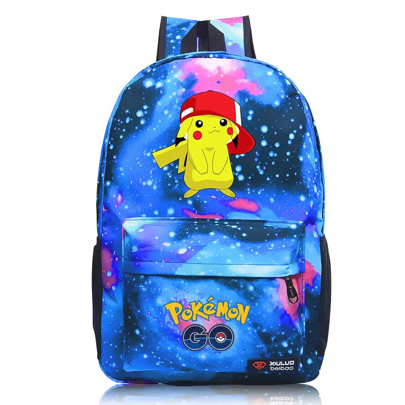 Холщовый школьный ранец Pokemon Go для ноутбука Пикачу мужчин и женщин Подарочные