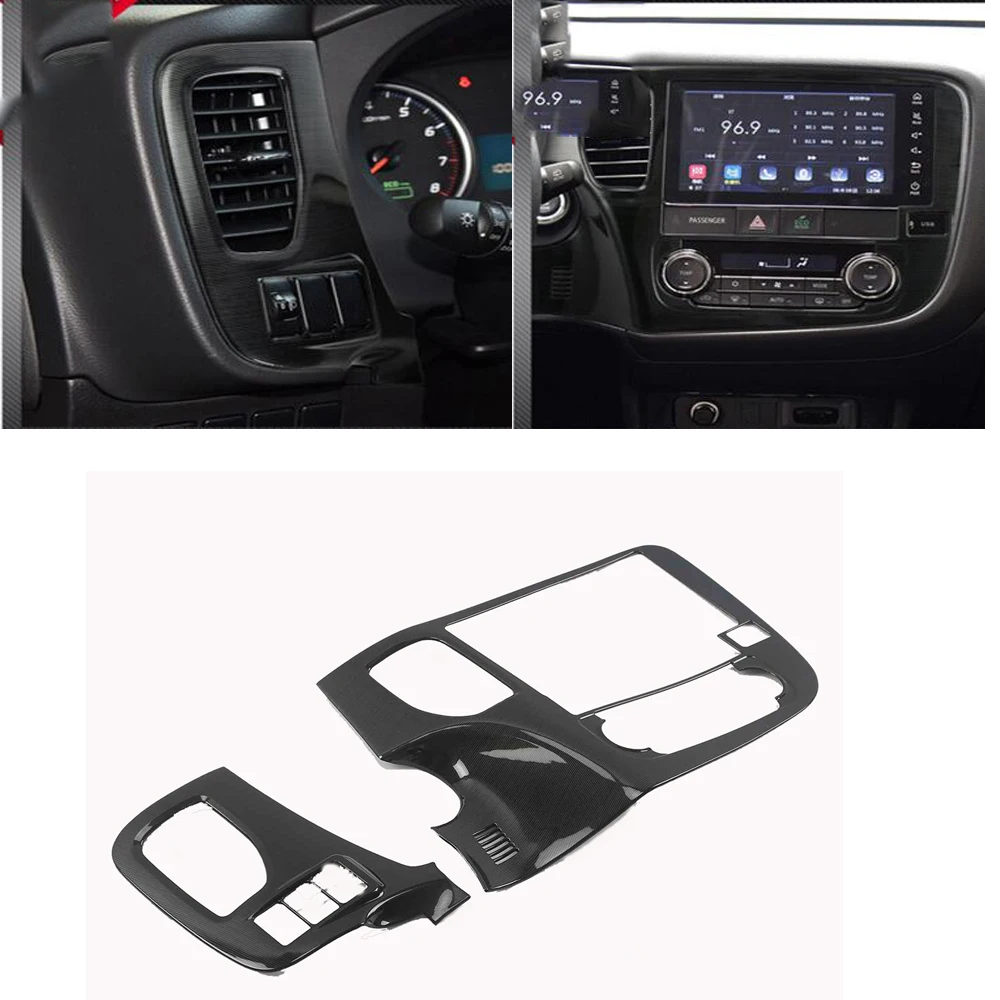 

For Mitsubishi Outlander 2016 2017 2018-2020 ABS Black Car Interior Center Console GPS Navigation Cover Trim Accessories Styling