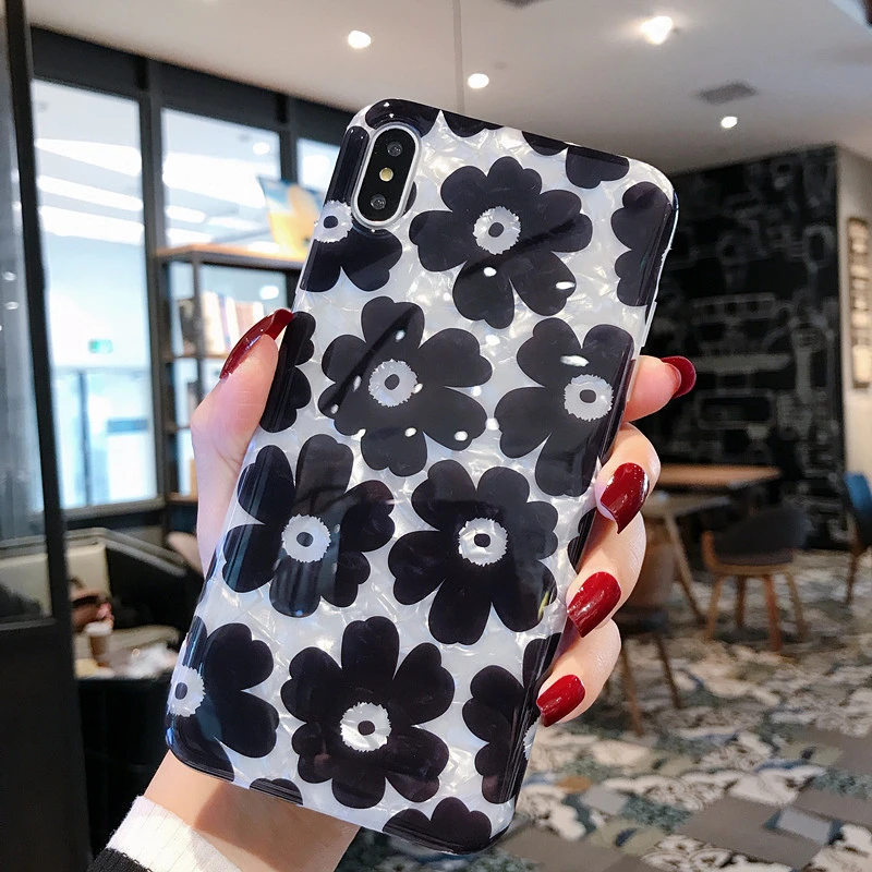 Чехол для телефона Wixcen с цветочным рисунком Iphone X Xs Max блестящий Цветочный Мягкий