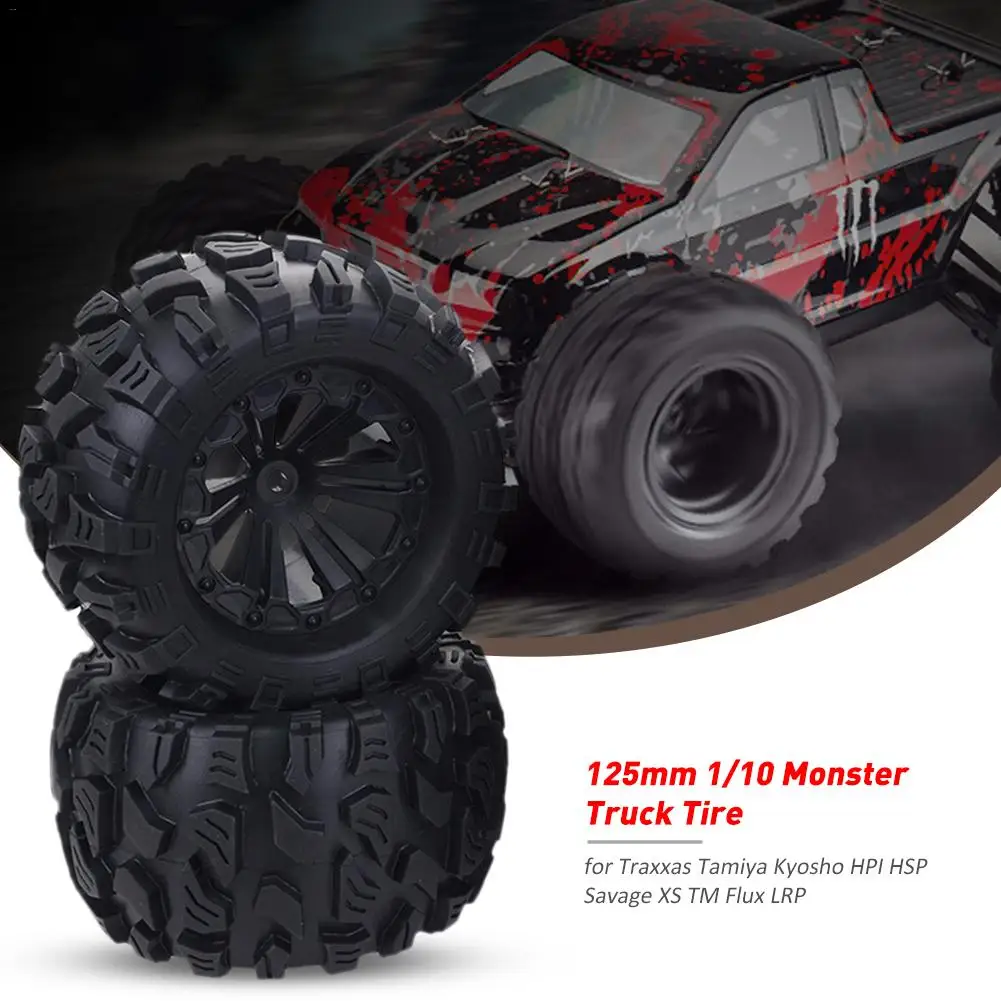 4 шт. 125 мм 1/10 шина для монстр ТРАКА и шестигранное колесо 12 Traxxas Tamiya Kyosho HPI HSP Savage XS TM