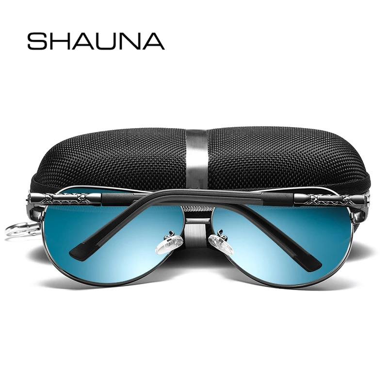 Мужские Солнцезащитные очки авиаторы SHAUNA классические поляризационные большого